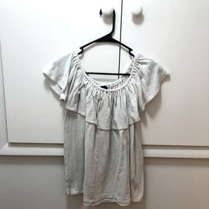 White off the shoulder shirt